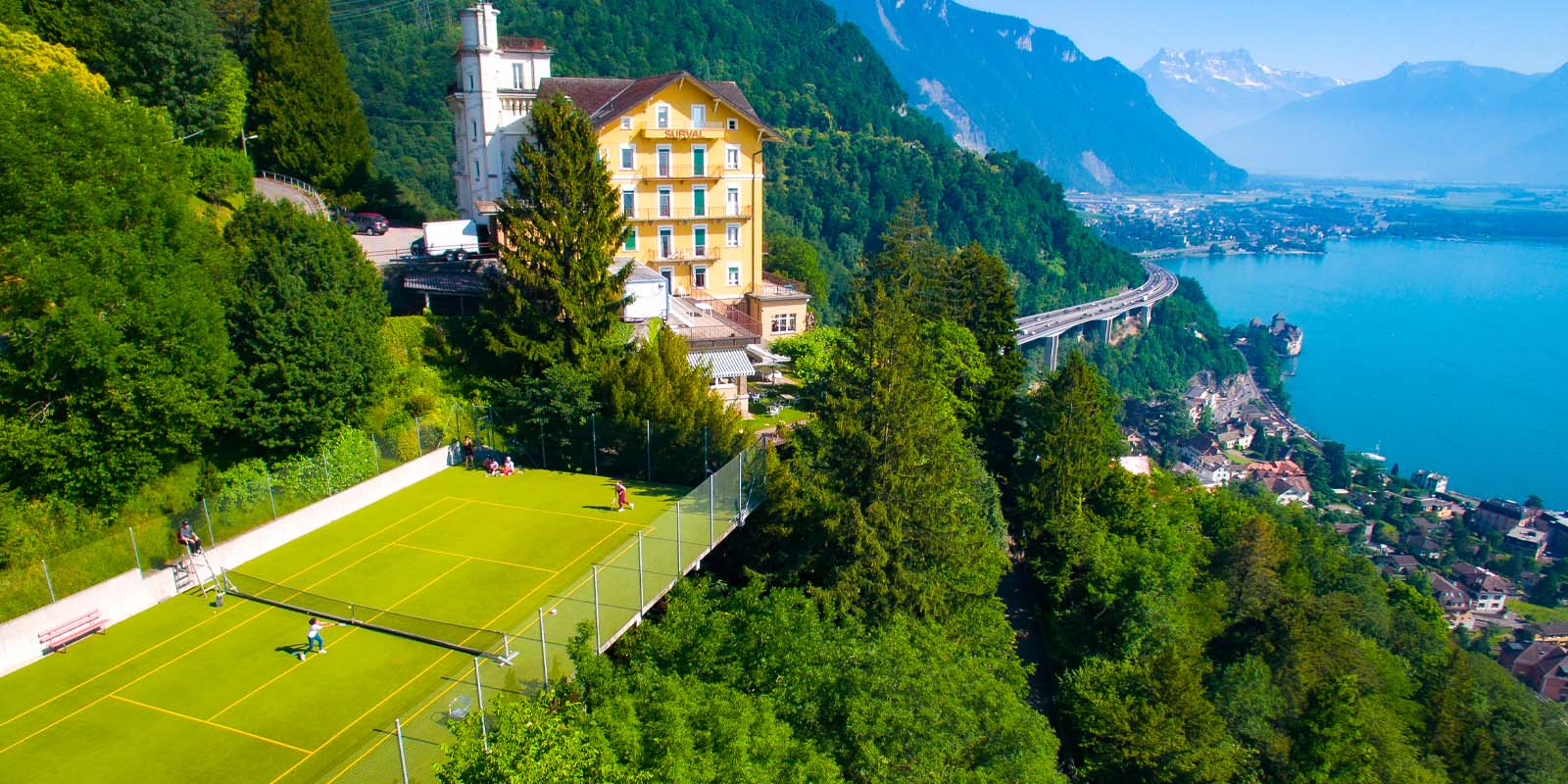 Surval Montreux school from above